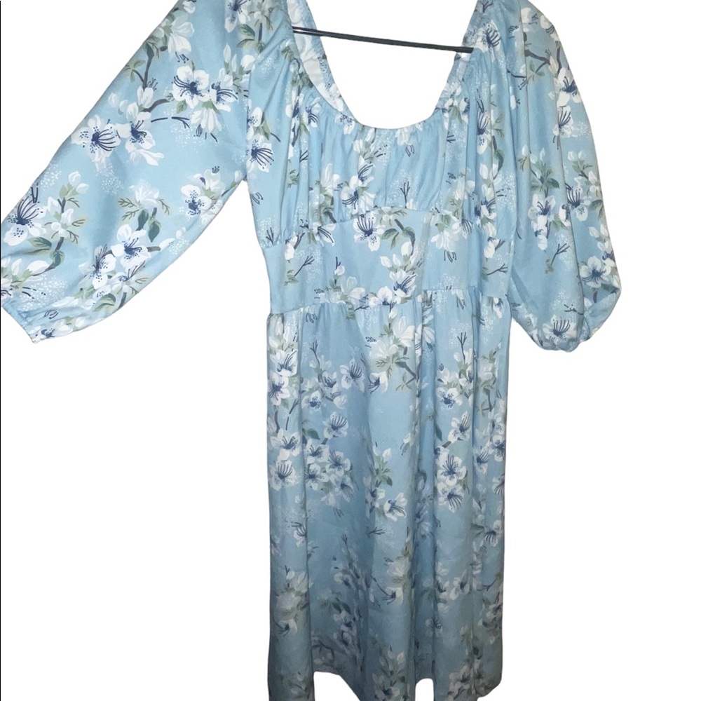 Blue floral dress